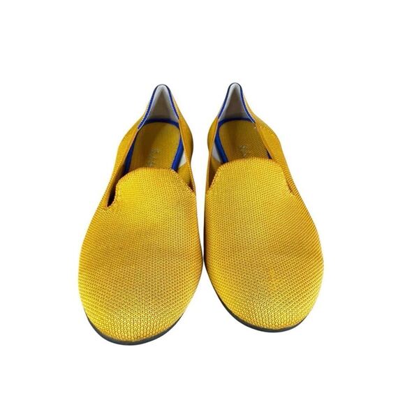 NEW Rothy’s The Almond Flat Yellow Knit Stripe Slip-On Shoes Size 8.5 - Picture 4 of 8